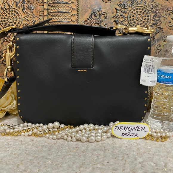 COACH Haircalf Leopard Page 27 Boarder Rivets Shoulder Bag NWT 32870 GORGEOUS! - Picture 4 of 12